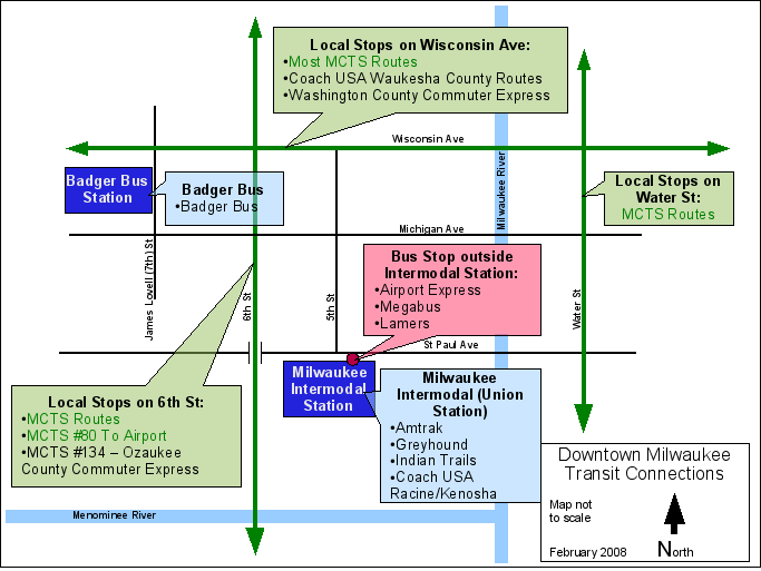 Downtown Milwaukee Map